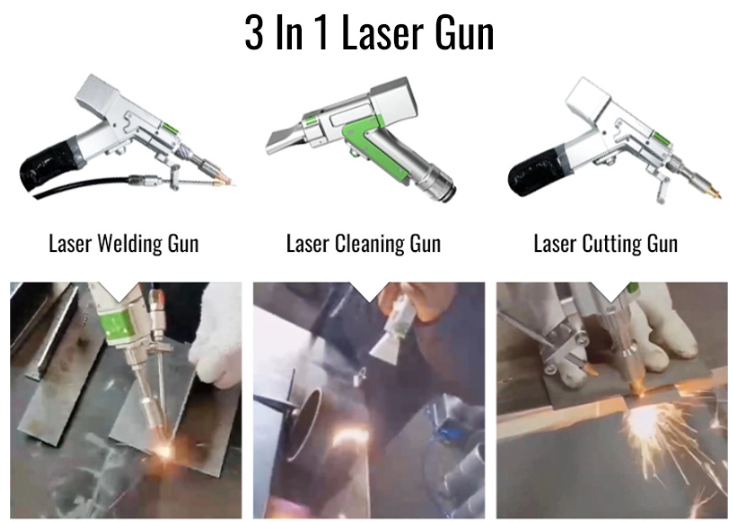 3-In-1 Handheld Laser Cleaning, Welding, Cutting Machine 